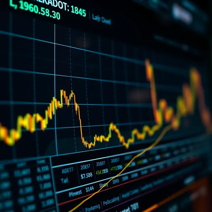 Graph showing Polkadot price fluctuations and trend analysis