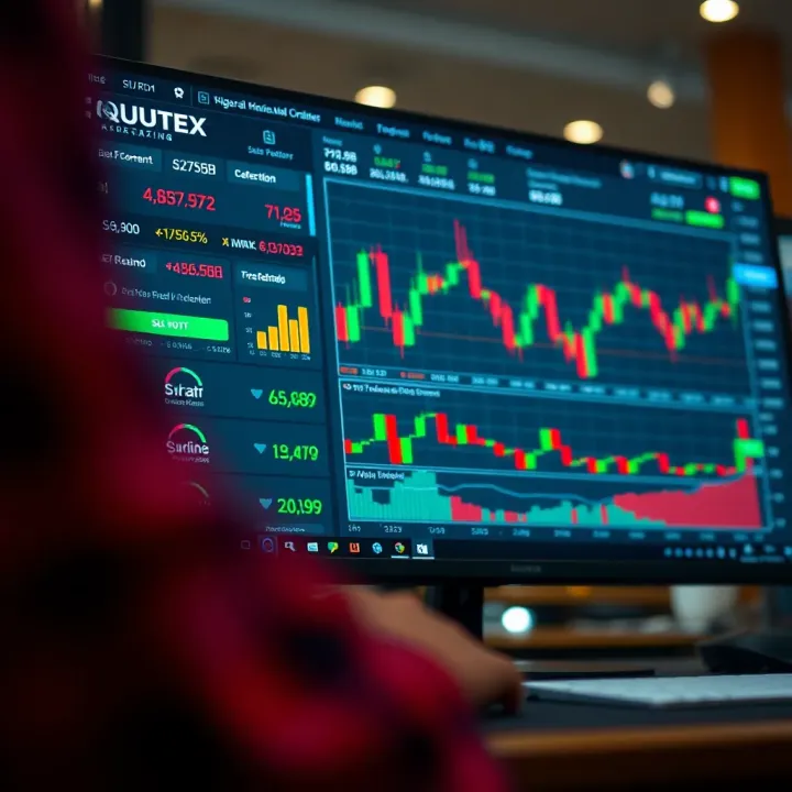 User-friendly interface of Quotex trading platform showing diverse financial instruments