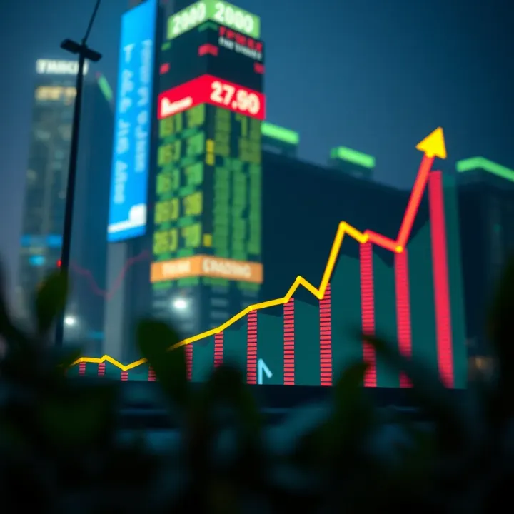 Graph showing upward trend in forex trading profits within Nigeria's financial market