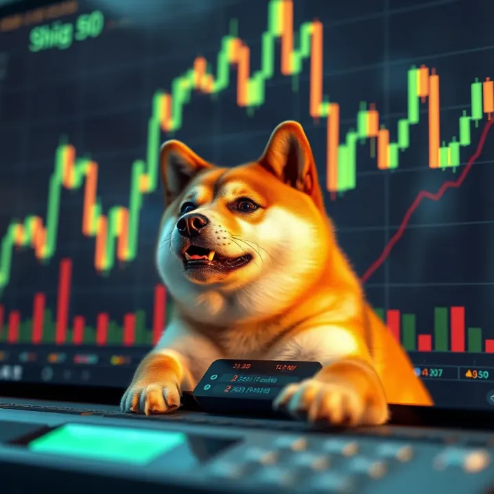 Graph showing market trends and price fluctuations for Shiba Inu coin