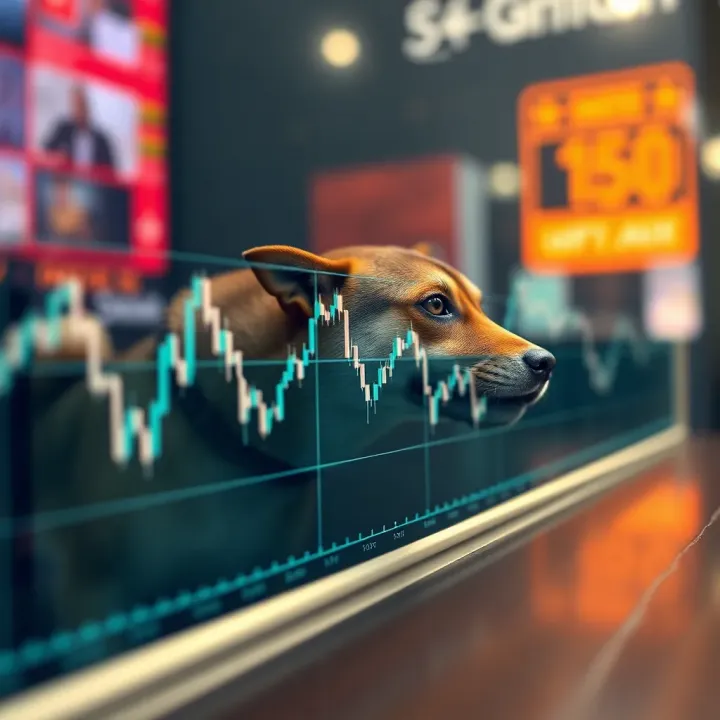 Graph showing Shiba Inu cryptocurrency price fluctuations over time with trend lines