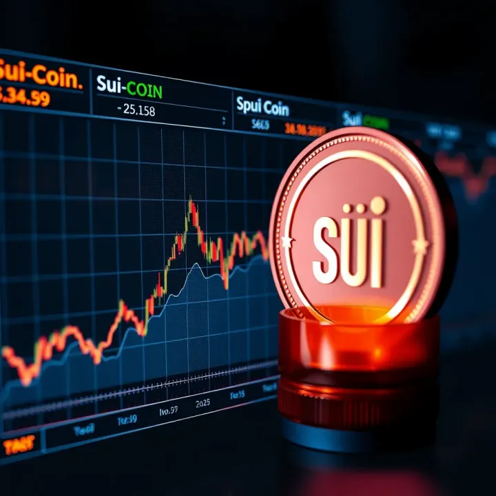 Graph showing Sui Coin price fluctuations and trend analysis