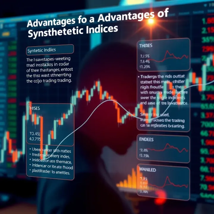 Graphical representation of advantages and risks associated with synthetic indices trading