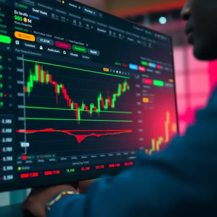 TradingView interface displaying advanced charting tools and technical indicators for market analysis