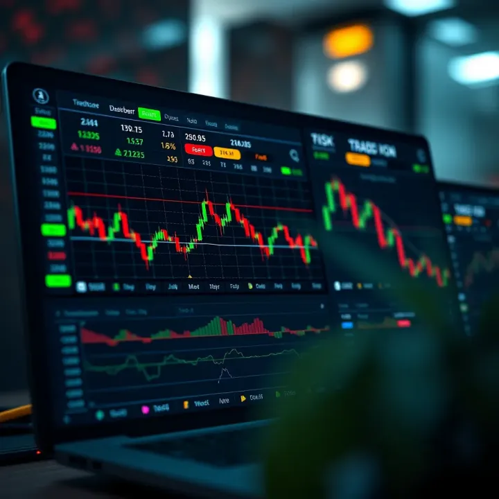 Dashboard showcasing risk management features and trading strategies for optimal decision-making
