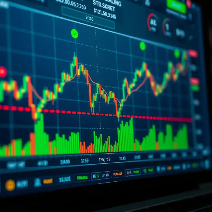 Chart displaying various types of trading signals with annotations highlighting key market patterns