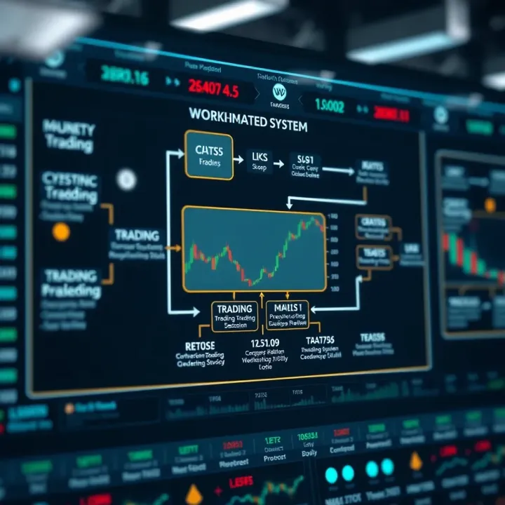 Diagram illustrating the flow of data and decision-making in an automated trading system