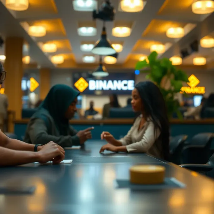 Illustration depicting secure and responsible participation in Binance Telegram groups for Nigerian crypto enthusiasts