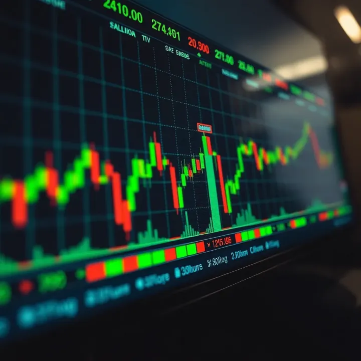 Chart depicting boom and crash market trends with key indicators highlighted