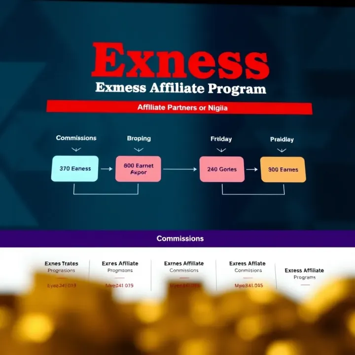 Diagram illustrating the flow of earning commissions through the Exness Affiliate Program for Nigerian partners