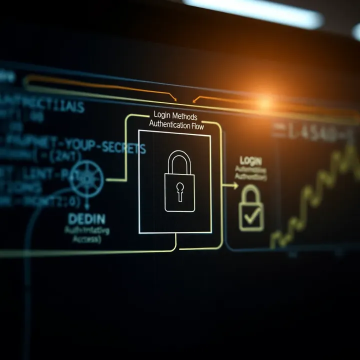 Diagram illustrating the concept of derived login credentials and secure authentication flow