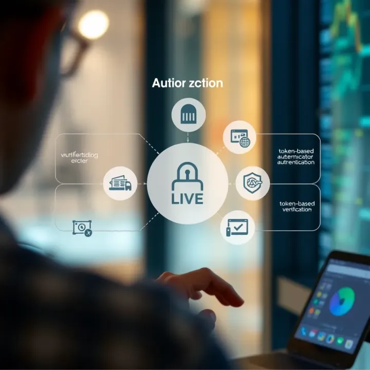 Diagram showing various live two-factor authentication methods including biometric and token-based verification
