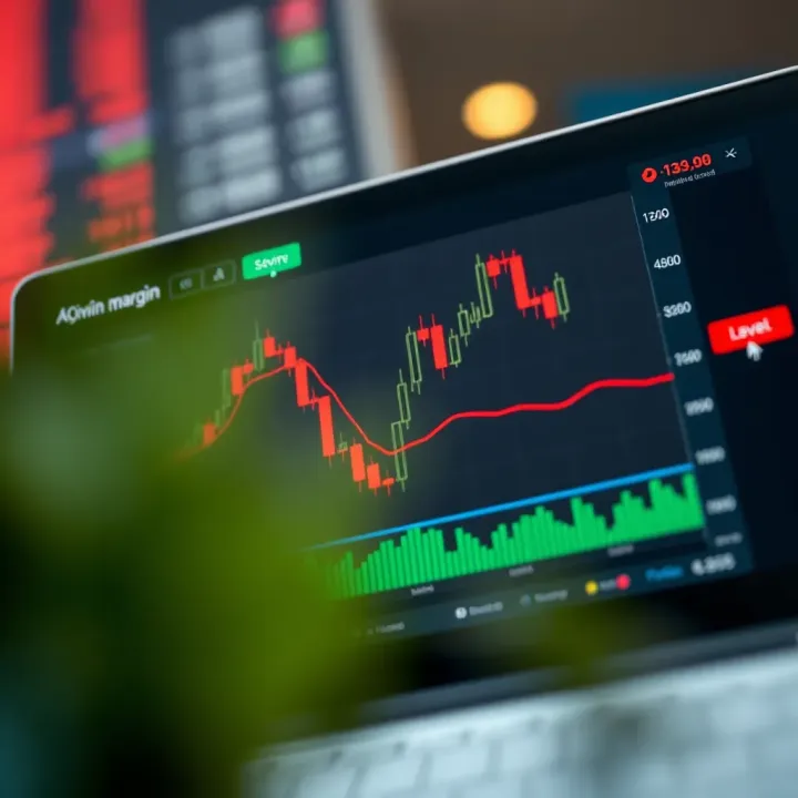 Chart demonstrating practical calculation of margin level for risk management in forex trading