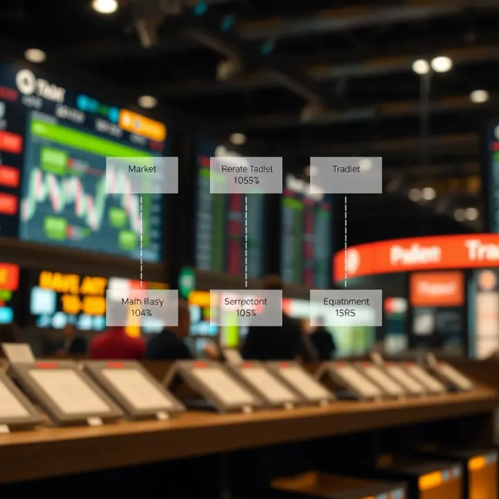 Diagram illustrating four main types of market structures with distinct characteristics