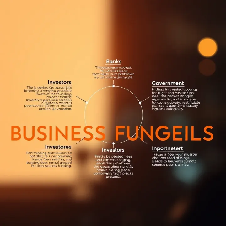 Diagram illustrating various sources of business funding in Nigeria including banks, investors, and government programs