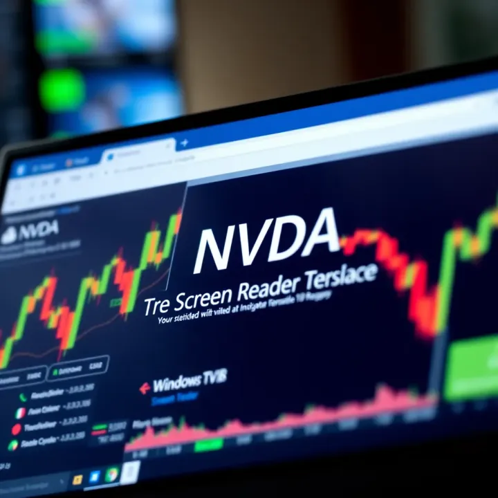 Open-source NVDA screen reader interface displaying text navigation on Windows desktop