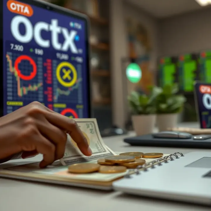 Illustration of digital payment methods including naira transactions for Nigerian traders on Octa FX
