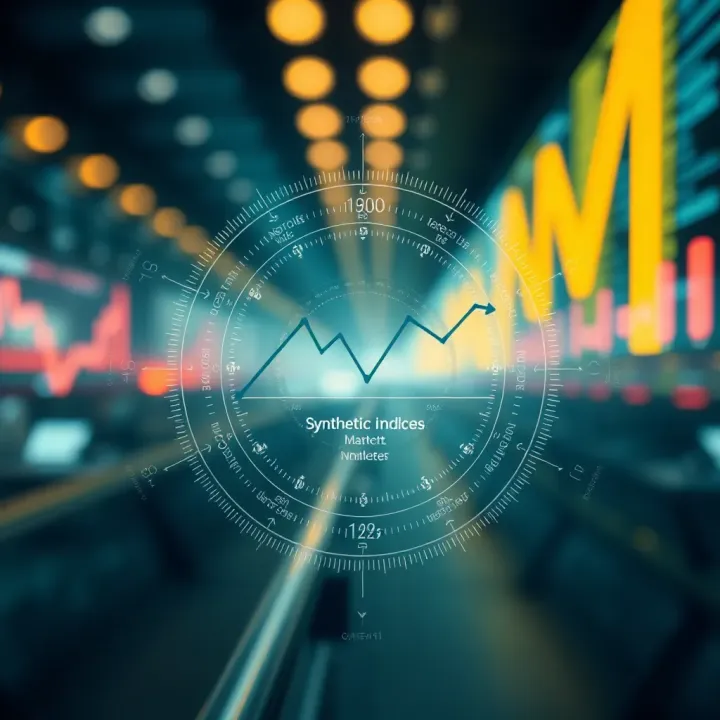 Diagram illustrating how synthetic indices replicate market movements independently of real-world assets