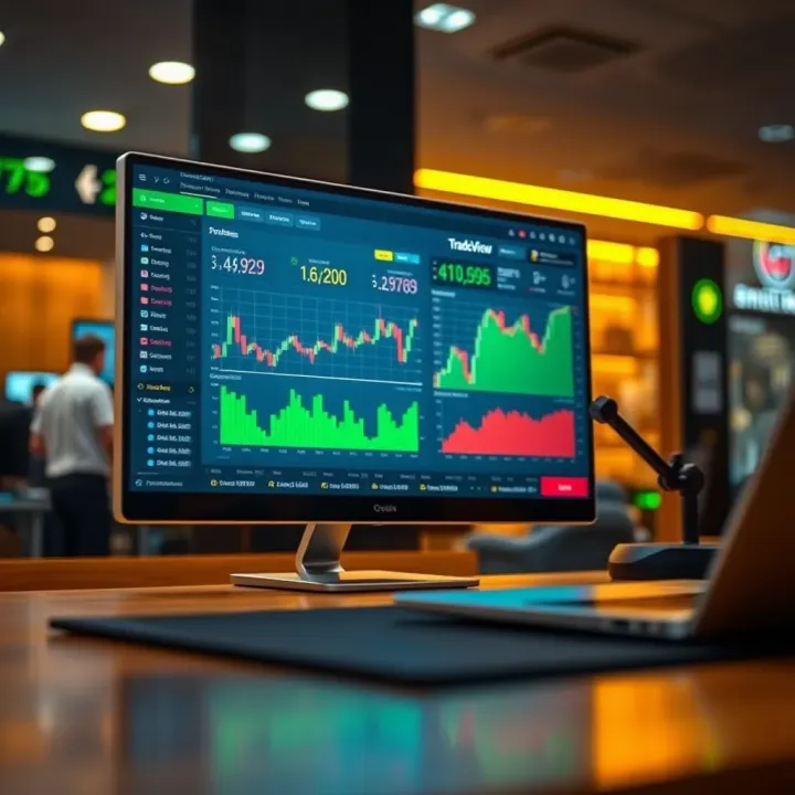 Dashboard showcasing interactive financial charts and market indicators on TradeView platform