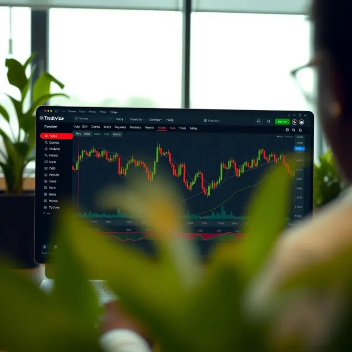 Dashboard view of TradingView highlighting free plan features and limitations