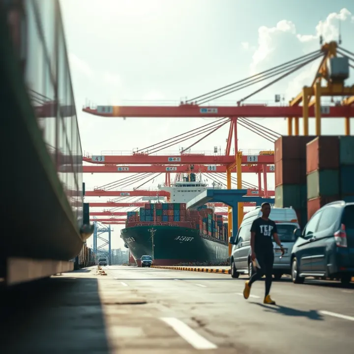 Modern port facility highlighting Nigeria's role in global trade