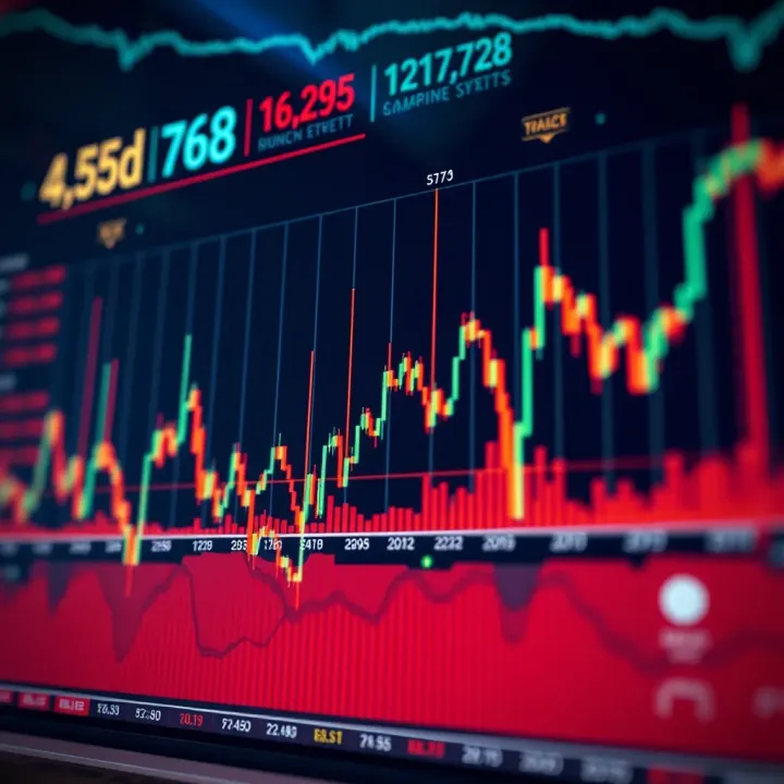 Graph showing stock market trends around a significant company listing event