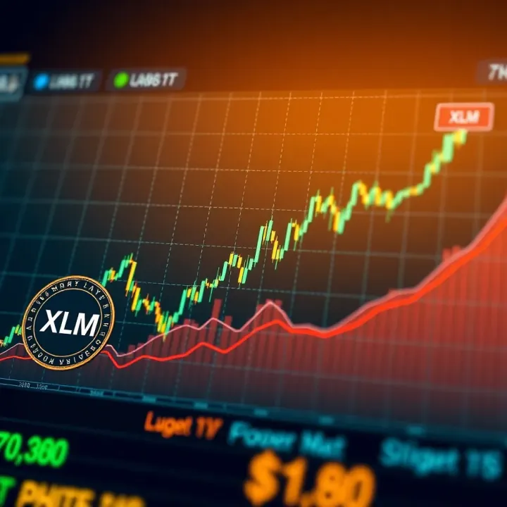 Graph showing Stellar Lumens price trends with key market influences highlighted
